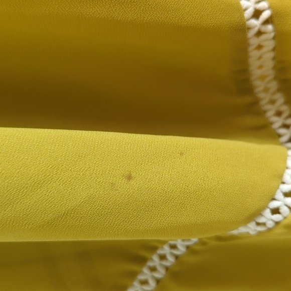 Ixiah Mustard Maxi Dress with Lace Accents - Picture 9 of 10